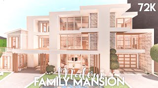 Modern Family Mansion  Bloxburg Build [upl. by Dnomasor]