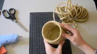 DIY Nautical Sisal Rope Basket [upl. by Eikceb]