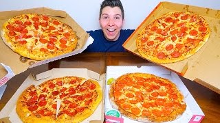 Pizza Hut vs Dominos vs Papa Johns vs Little Caesars • PIZZA TASTE TEST [upl. by Mieka826]