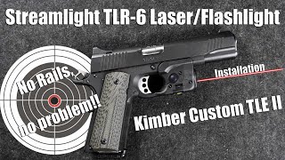 Streamlight TLR 6 Laser Flashlight Combo Install Kimber Custom TLE II 1911 [upl. by Eikcid]