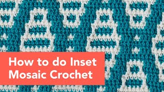 Beginners guide to Inset Mosaic Crochet [upl. by Aiello]