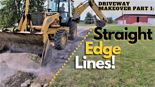 The Secret to Cutting Straight Driveway Edges Driveway Makeover PART 1 [upl. by Eniotna]