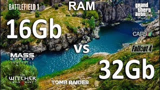 16Gb vs 32Gb RAM Test in 7 Games [upl. by Aerdnahc]