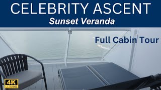 CELEBRITY ASCENT  Sunset Veranda Stateroom  Full Cabin Tour  4K [upl. by Blane]