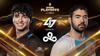 C9 vs CLG  LCS Spring Playoffs  Upper Bracket Semifinals  Game 1 2023 [upl. by Ayotyal]