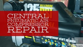 Harbor Freight  Central Pneumatic Compressor Repair [upl. by Ahsenor199]