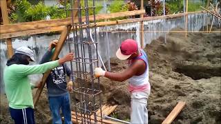 Actual Construction of Modern 2 Storey House  2nd Work Week [upl. by Yrohcaz]