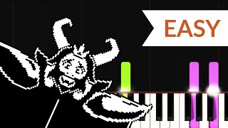 Asgore Theme  Undertale EASY Piano Tutorial [upl. by Naegem]