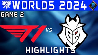 T1 vs G2 Highlights Game 2  Worlds Swiss Stage 2024  T1 vs G2 Esports by Onivia [upl. by Hilaria]