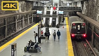 Atlanta MARTA Train Peachtree Center Station Downtown Atlanta Georgia 4K Subway Station Tour [upl. by Son143]