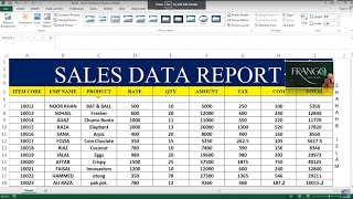 HOW TO MAKE SALES REPORT IN EXCEL  26 [upl. by Saretta]