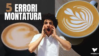 5 ERRORI MONTATURA DEL LATTE latte art tutorials per un cappuccino perfetto [upl. by Elocal]