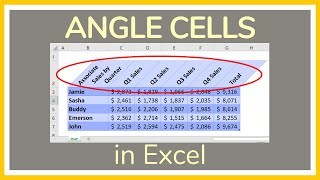 How to Make Angled Cells in Excel  Tutorial [upl. by Nesilla]