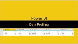 Data Profiling Power BI [upl. by Doownyl]