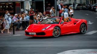 8x Ferrari 488 Spider driving in Monaco amp Cannes [upl. by Mochun]