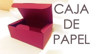 TUTORIAL  COMO HACER UNA CAJA DE PAPEL CON TAPA [upl. by Guyon71]