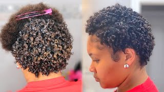 Super Defined Curls On Short Natural Hair  How to style TWA [upl. by Raf]