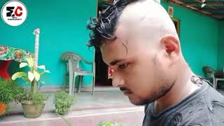 wife shaving husband head by razor at home in lockdown 2021 [upl. by Roleat]