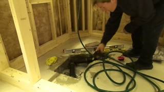 How to install a shower drain in a cement floor [upl. by Edieh926]