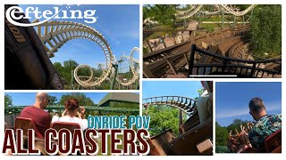 Efteling All Roller Coasters Onride POV  4K [upl. by Mayce]