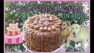 PASTEL PARA PERROS SIN HORNO SALUDABLE Y FÁCIL DE HACER  DIY [upl. by Favin355]