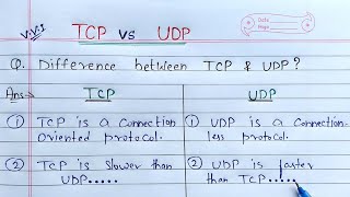 Difference between TCP and UDP  Networking [upl. by Meng]