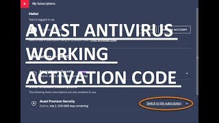 AVAST ANTIVIRUS SERIAL KEY Latest Edition 100 Working [upl. by Bran]