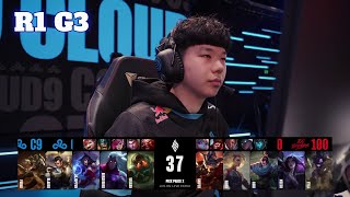 100 vs C9  Game 3  Round 1 S14 LCS Spring 2024 Playoffs  100 Thieves vs Cloud 9 G3 full [upl. by Eniotna]