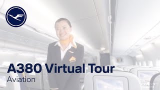 Aviation – Virtual Tour of the Airbus A380  Lufthansa [upl. by Nillad]