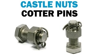 Castle Nuts  How to Install or Fit a Cotter Pin and Slotted Nut  Fasteners 101 [upl. by Odraner]