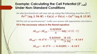 The Nernst Equation and Concentration Cells Plus Examples [upl. by Ennovyhs]