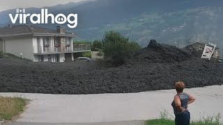 Massive Mudslide in Switzerland  ViralHog [upl. by Springer]