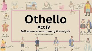 Othello act 4 summary  Othello summary by William Shakespeare Scene 1234 analysis  2 minutes [upl. by Hanima]