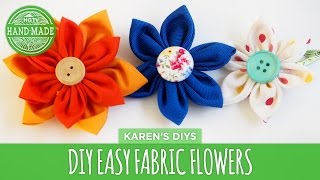 DIY Easy Fabric Flowers  HGTV Handmade [upl. by Pierce767]