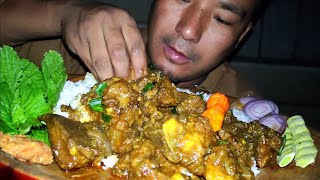 eating spicy mutton curry  Naga mukbang  kents vlog [upl. by Martinsen245]