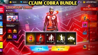 COBRA BUNDLE RETURN EVENT FREE FIRE NEW EVENT FF NEW EVENT TODAY  NEW FF EVENT GARENA FREE FIRE [upl. by Crofton]