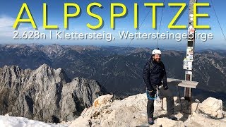 Alpspitze 2628m Ferrata  Abstieg via OstgratNordwandsteig Bergtour 4K [upl. by Nitza]