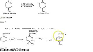 Synthesis of p nitroaniline from acetanilide [upl. by Sternick]