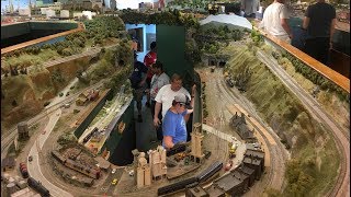 MASSIVE HO Scale Model Train Layout Chesapeake Bay and Western [upl. by Eixor]