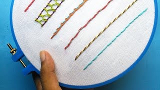 Hand Embroidery for Beginners  Part 3  5 Back Stitch Variations  HandiWorks 57 [upl. by Traggat]