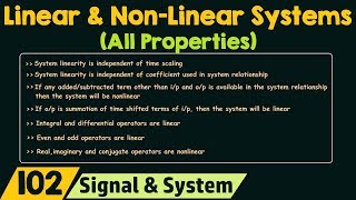 Linear and NonLinear Systems All Properties [upl. by Kristofor]