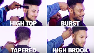 How to Cut 12 Types of Fade Haircuts  GQ [upl. by Trebbor]