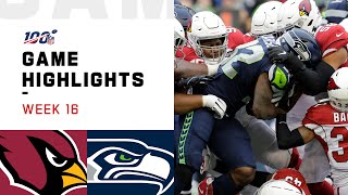 Cardinals vs Seahawks Week 16 Highlights  NFL 2019 [upl. by Katlaps]