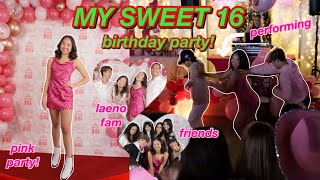 MY SWEET 16 BIRTHDAY PARTY 🎉 Vlogmas Day 12 [upl. by Tija]