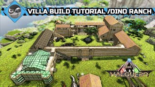 ARK Survival Evolved  How to Build a Large House with Dino Pen  Villa Base Design No Mods [upl. by Sulienroc579]