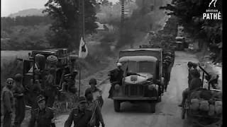 American Soldiers Capture German POWs World War II 1945  British Pathé [upl. by Naffets]