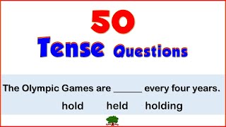 Tenses Quiz  50 Questions  Choose the Correct Verb Forms [upl. by Eliak]