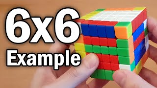 Rubiks Cube 6x6 Beginner Example Solve [upl. by Ferriter]