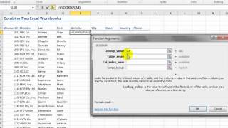 How to Combine 2 Excel Workbooks Using VLOOKUP [upl. by Nomaj600]