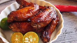 SUPER EASY Baked Honey Chicken Wings 烤蜜汁鸡翼 [upl. by Dulcle]